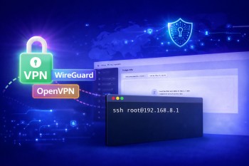 آموزش فعال‌سازی نمایش تنظیمات VPN در روتر GL.iNet با SSH
